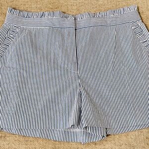 J. Crew Blue and White Striped Women Shorts